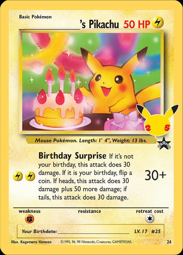 _____'s Pikachu (24) [Celebrations: 25th Anniversary - Classic Collection] | Dumpster Cat Games