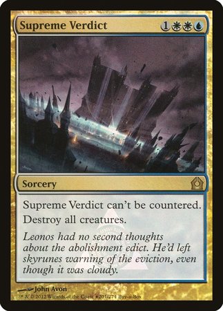 Supreme Verdict [Return to Ravnica Promos] | Dumpster Cat Games