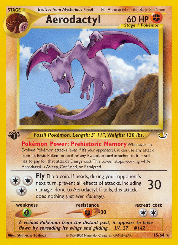 Aerodactyl (15/64) [Neo Revelation 1st Edition] | Dumpster Cat Games