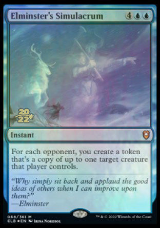 Elminster's Simulacrum [Commander Legends: Battle for Baldur's Gate Prerelease Promos] | Dumpster Cat Games