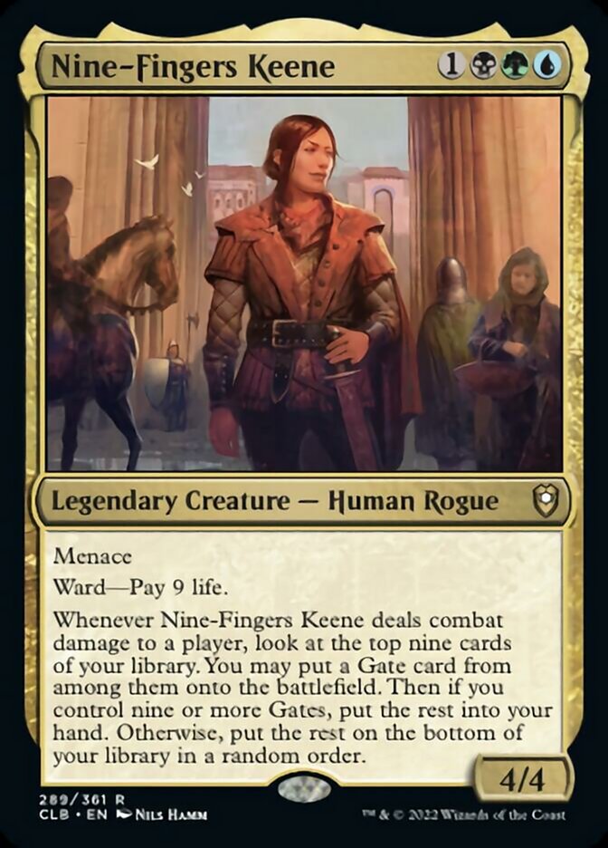 Nine-Fingers Keene [Commander Legends: Battle for Baldur's Gate] | Dumpster Cat Games