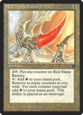 Red Mana Battery [Legends] | Dumpster Cat Games
