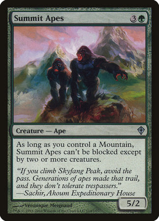 Summit Apes [Worldwake] | Dumpster Cat Games