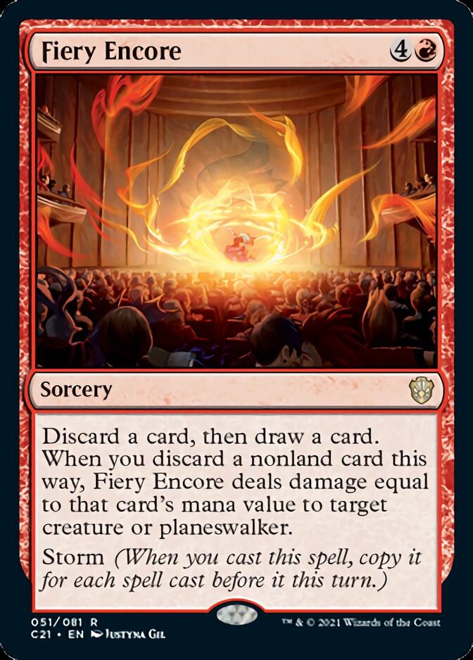 Fiery Encore [Commander 2021] | Dumpster Cat Games