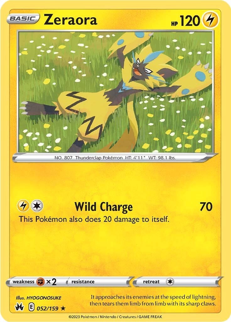 Zeraora (052/159) [Sword & Shield: Crown Zenith] | Dumpster Cat Games