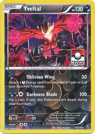 Yveltal (65/114) (Steam Siege League Promo) [XY: Steam Siege] | Dumpster Cat Games