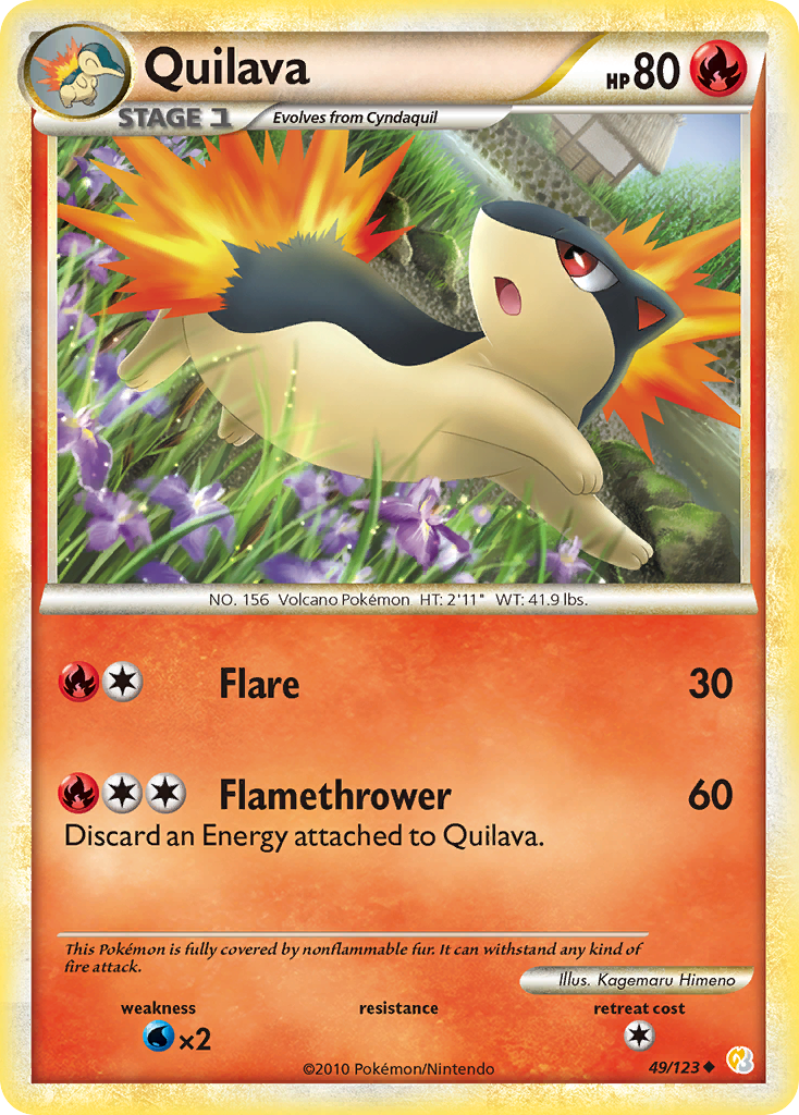 Quilava (49/123) [HeartGold & SoulSilver: Base Set] | Dumpster Cat Games