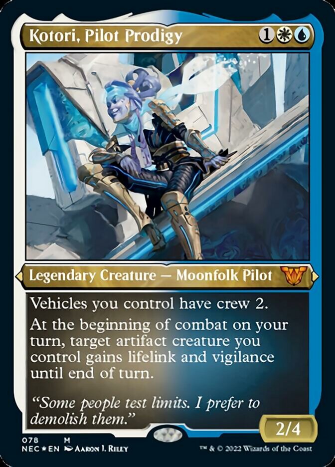 Kotori, Pilot Prodigy (Showcase Display Commander) [Kamigawa: Neon Dynasty Commander] | Dumpster Cat Games