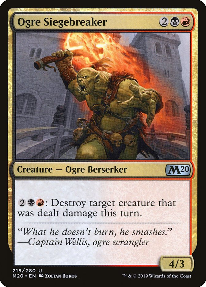 Ogre Siegebreaker [Core Set 2020] | Dumpster Cat Games