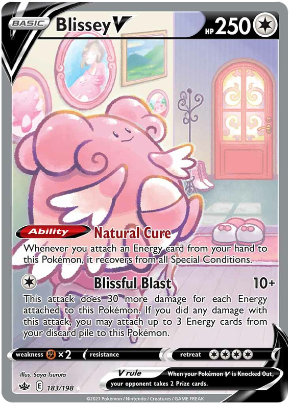 Blissey V (183/198) [Sword & Shield: Chilling Reign] | Dumpster Cat Games