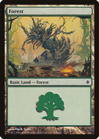 Forest (174) [New Phyrexia] | Dumpster Cat Games