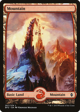 Mountain (267) - Full Art [Battle for Zendikar] | Dumpster Cat Games