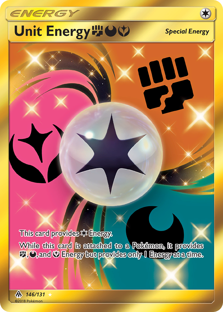 Unit Energy (146/131) (Fighting, Darkness, Fairy) [Sun & Moon: Forbidden Light] | Dumpster Cat Games