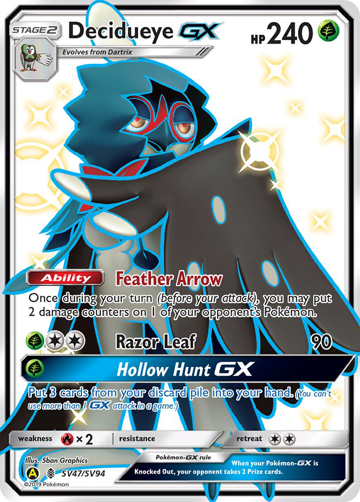 Decidueye GX (SV47/SV94) [Sun & Moon: Hidden Fates - Shiny Vault] | Dumpster Cat Games