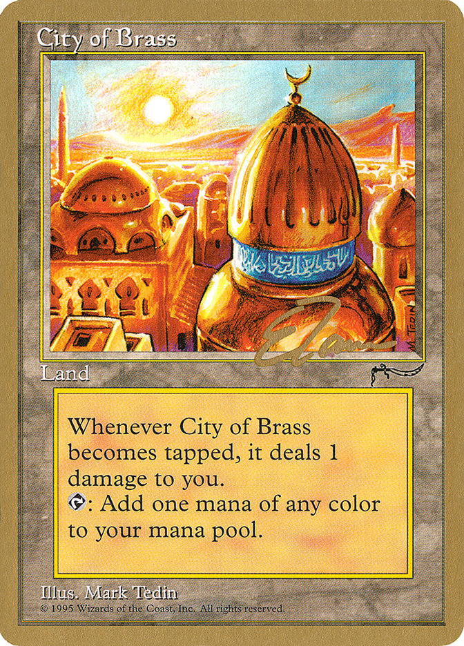 City of Brass (Eric Tam) [Pro Tour Collector Set] | Dumpster Cat Games