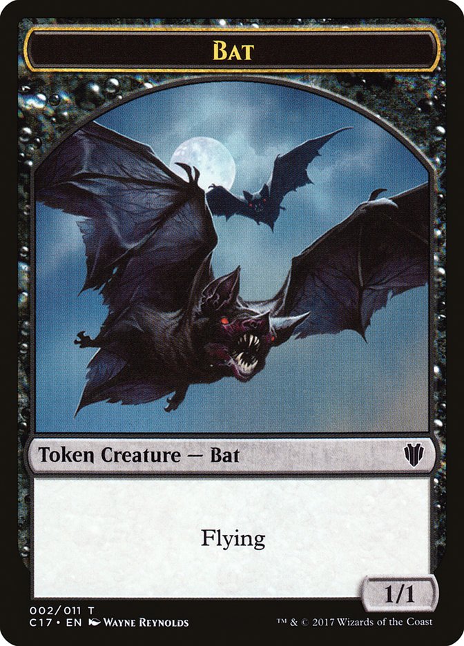 Bat // Vampire Double-sided Token [Commander 2017 Tokens] | Dumpster Cat Games