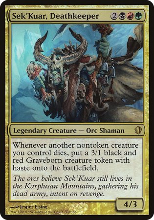 Sek'Kuar, Deathkeeper (Commander 2013) [Commander 2013 Oversized] | Dumpster Cat Games