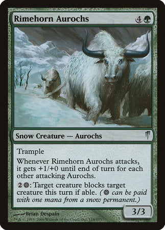 Rimehorn Aurochs [Coldsnap] | Dumpster Cat Games