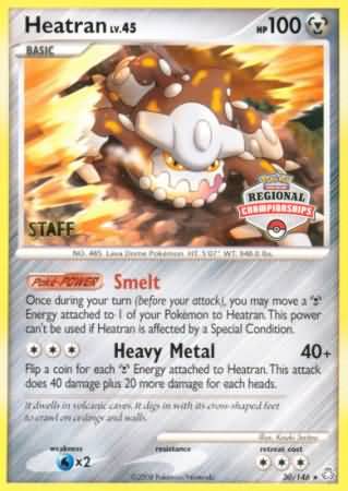 Heatran (30/146) (Regional Championships Staff) [Diamond & Pearl: Legends Awakened] | Dumpster Cat Games