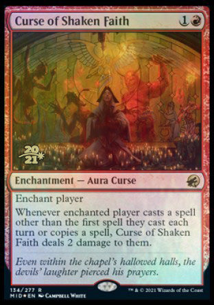 Curse of Shaken Faith [Innistrad: Midnight Hunt Prerelease Promos] | Dumpster Cat Games