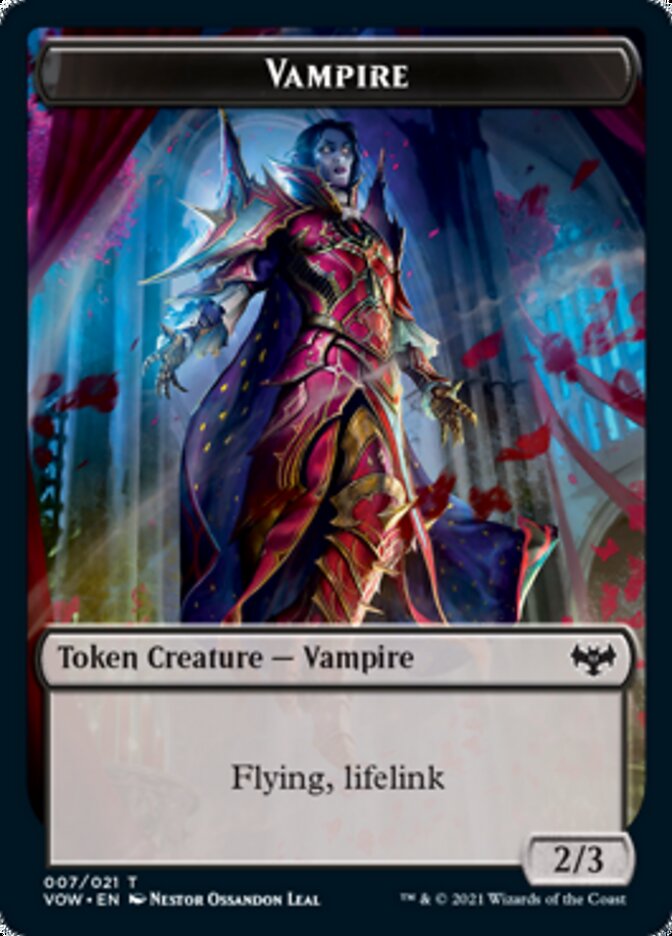 Vampire Token (007) [Innistrad: Crimson Vow Tokens] | Dumpster Cat Games