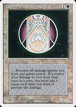 Circle of Protection: Green [Summer Magic / Edgar] | Dumpster Cat Games