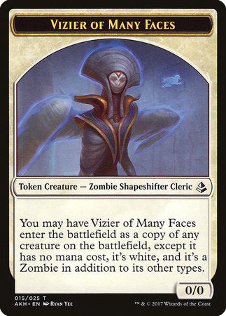 Vizier of Many Faces Token [Amonkhet Tokens] | Dumpster Cat Games