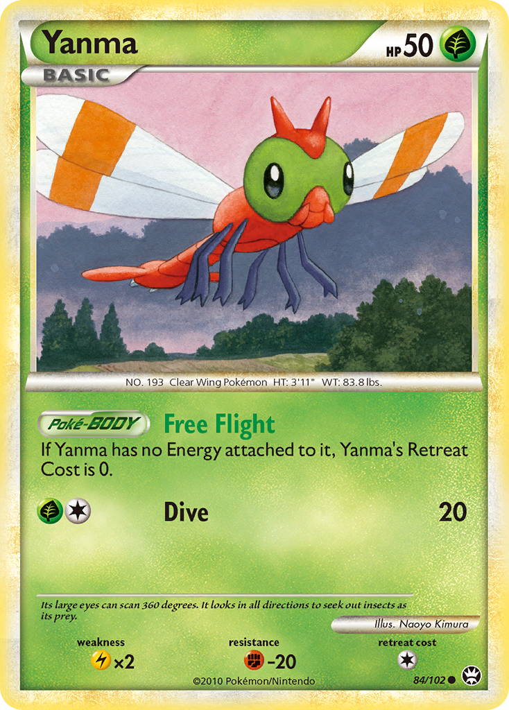 Yanma (84/102) [HeartGold & SoulSilver: Triumphant] | Dumpster Cat Games