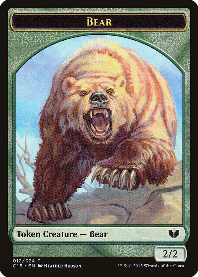 Bear // Spider Double-Sided Token [Commander 2015 Tokens] | Dumpster Cat Games