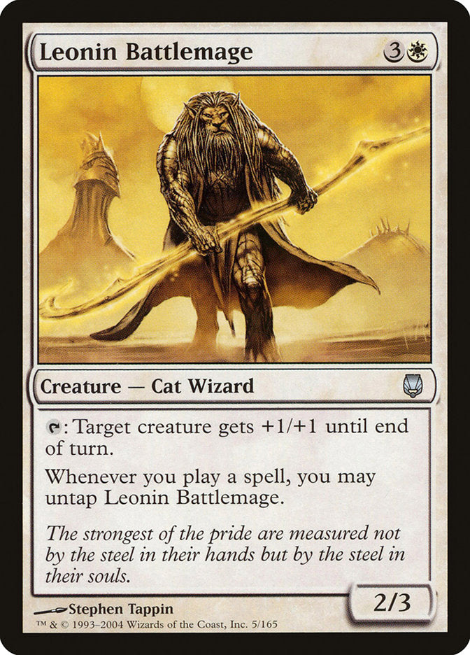 Leonin Battlemage [Darksteel] | Dumpster Cat Games