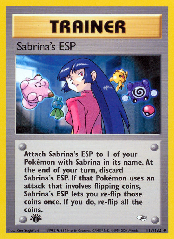 Sabrina's ESP (117/132) [Gym Heroes 1st Edition] | Dumpster Cat Games