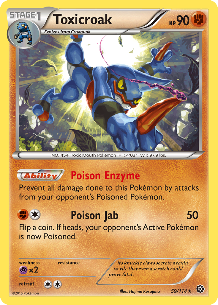 Toxicroak (59/114) [XY: Steam Siege] | Dumpster Cat Games
