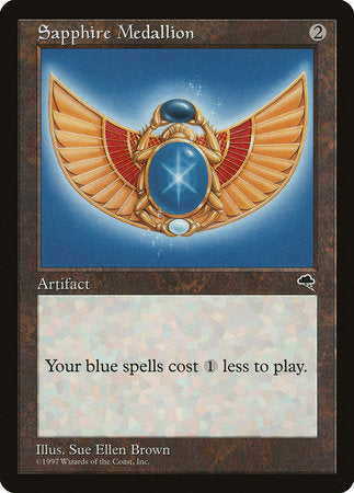 Sapphire Medallion [Tempest] | Dumpster Cat Games