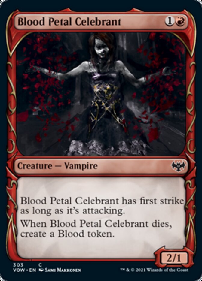 Blood Petal Celebrant (Showcase Fang Frame) [Innistrad: Crimson Vow] | Dumpster Cat Games