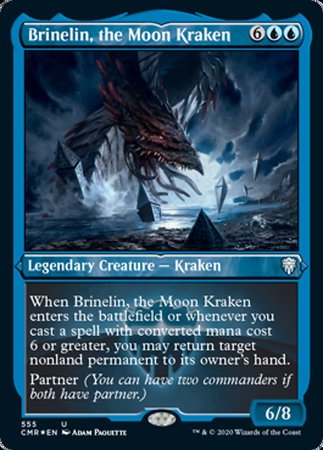 Brinelin, the Moon Kraken (Foil Etched) [Commander Legends] | Dumpster Cat Games