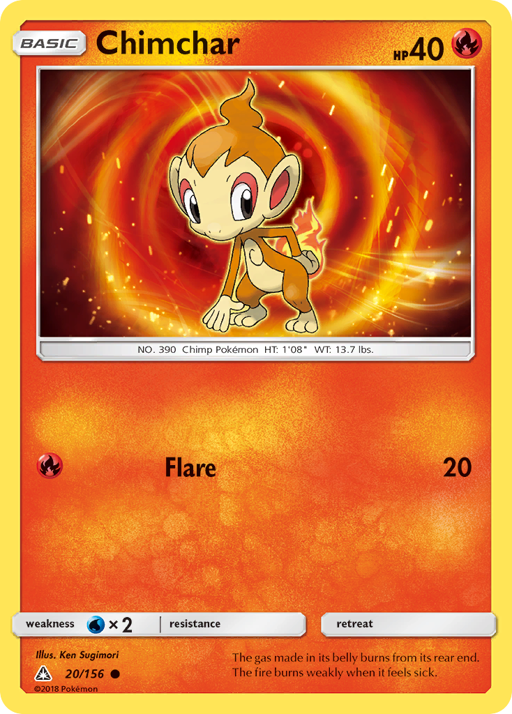 Chimchar (20/156) [Sun & Moon: Ultra Prism] | Dumpster Cat Games