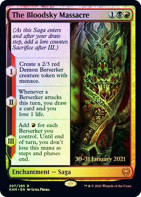 The Bloodsky Massacre [Kaldheim Prerelease Promos] | Dumpster Cat Games