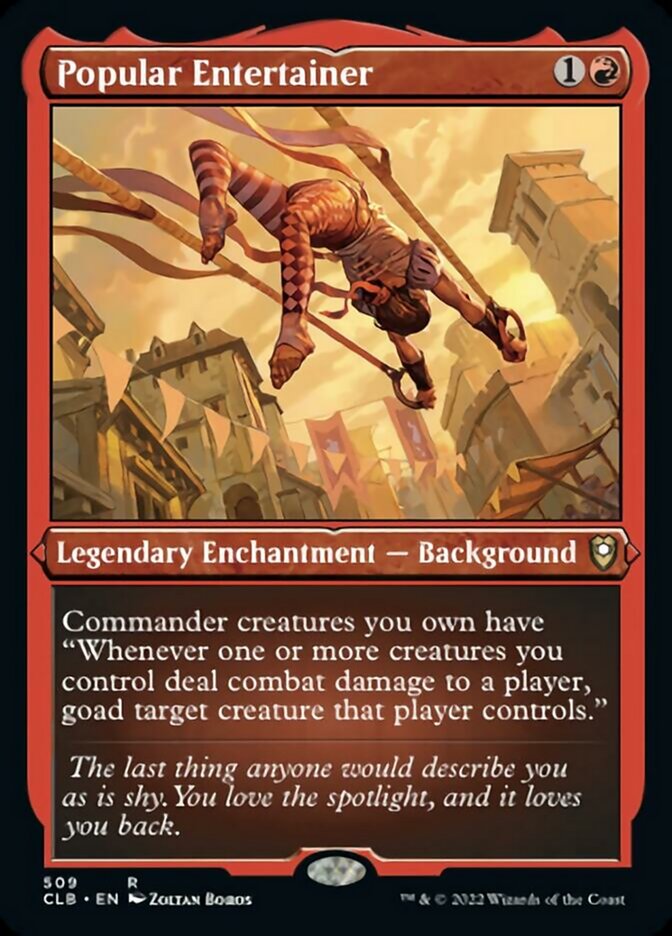 Popular Entertainer (Foil Etched) [Commander Legends: Battle for Baldur's Gate] | Dumpster Cat Games