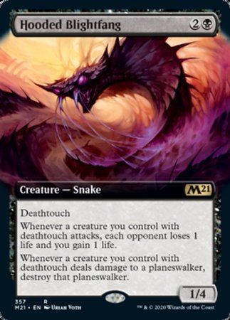 Hooded Blightfang (Extended Art) [Core Set 2021] | Dumpster Cat Games