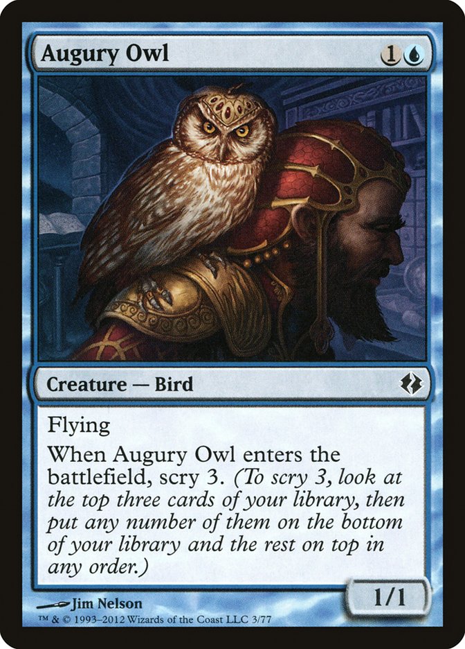 Augury Owl [Duel Decks: Venser vs. Koth] | Dumpster Cat Games