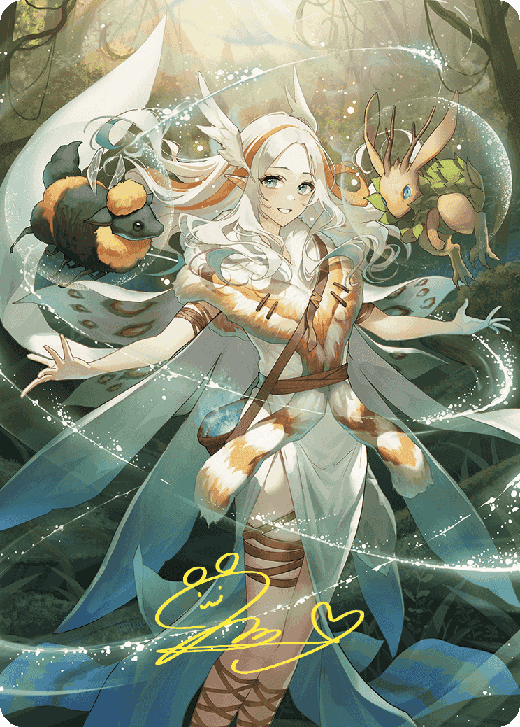 Greater Auramancy Anime Art Card (Gold-Stamped Signature) [Wilds of Eldraine Art Series] | Dumpster Cat Games