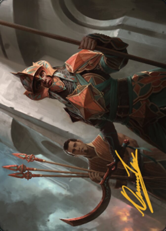 Siege Veteran Art Card (Gold-Stamped Signature) [The Brothers' War Art Series] | Dumpster Cat Games
