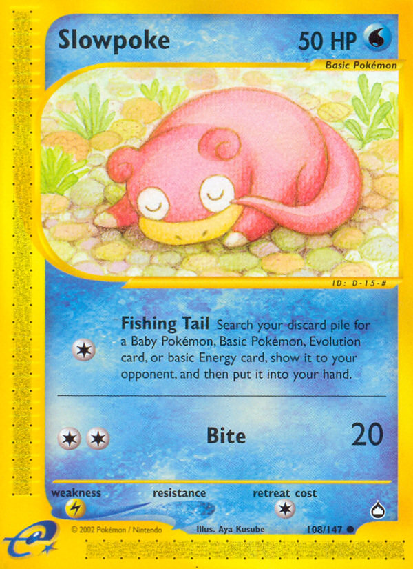 Slowpoke (108/147) [Aquapolis] | Dumpster Cat Games