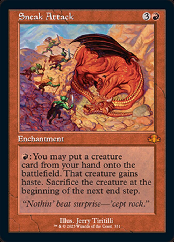 Sneak Attack (Retro) [Dominaria Remastered] | Dumpster Cat Games