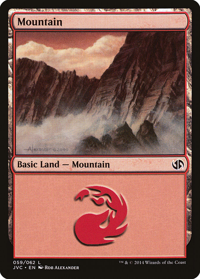 Mountain (61) [Duel Decks Anthology] | Dumpster Cat Games