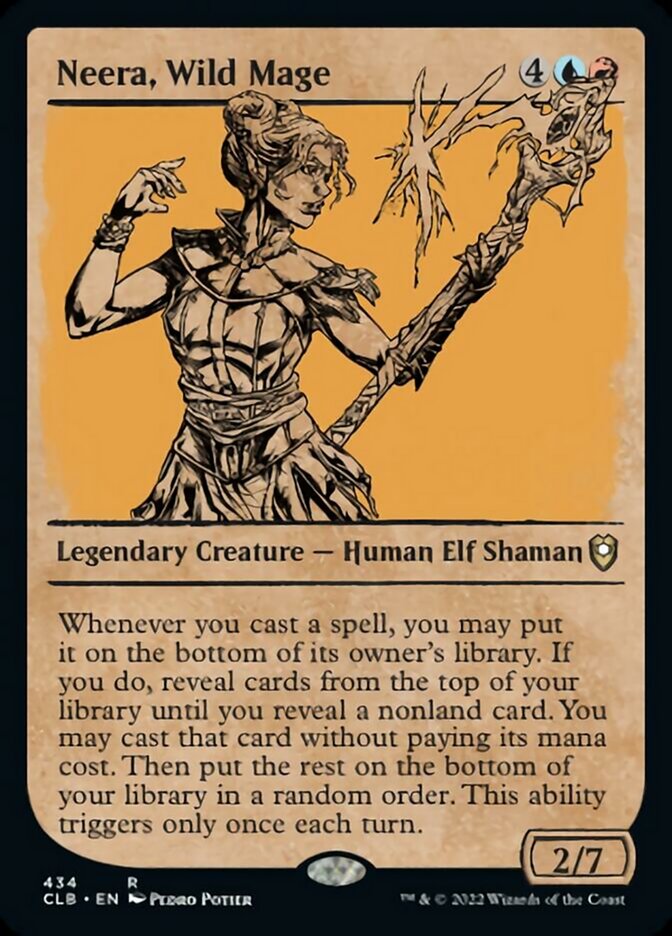 Neera, Wild Mage (Showcase) [Commander Legends: Battle for Baldur's Gate] | Dumpster Cat Games