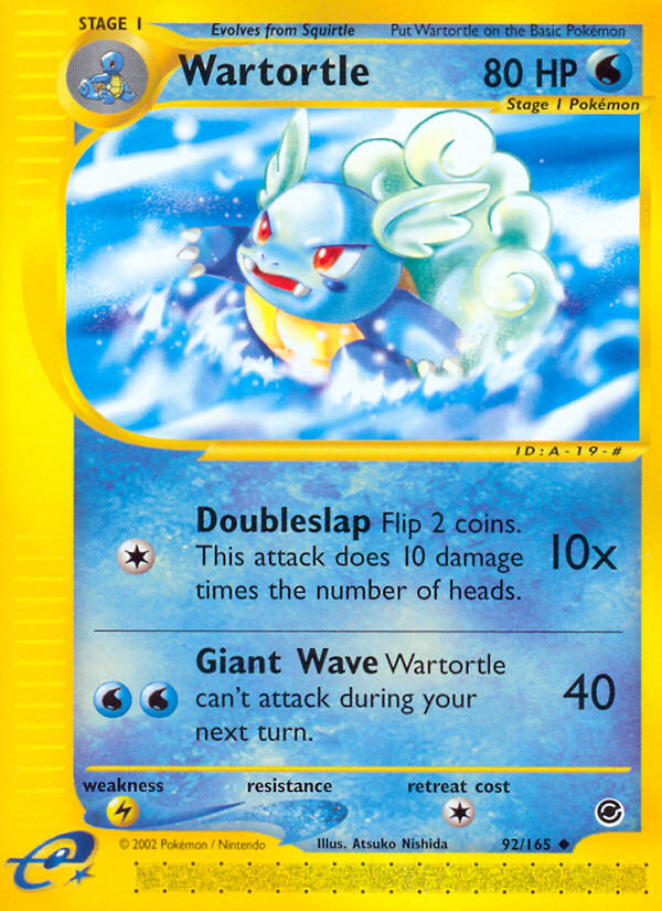 Wartortle (92/165) [Expedition: Base Set] | Dumpster Cat Games