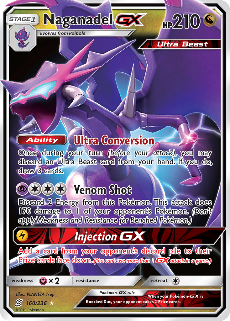 Naganadel GX (160/236) [Sun & Moon: Unified Minds] | Dumpster Cat Games