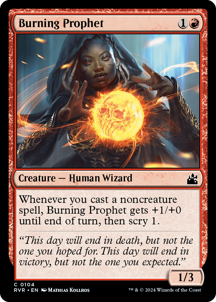 Burning Prophet [Ravnica Remastered] | Dumpster Cat Games