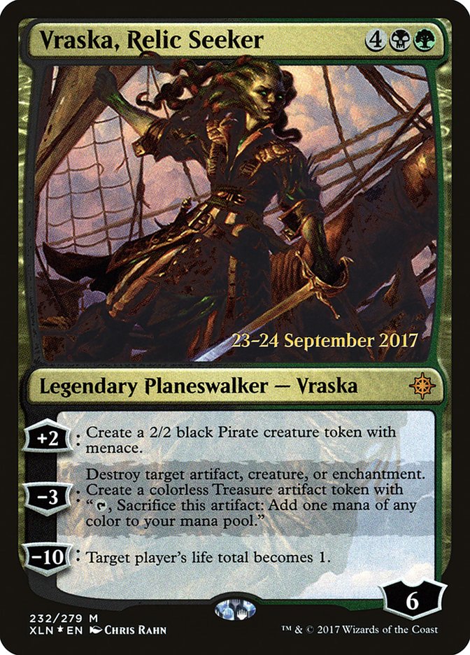 Vraska, Relic Seeker  [Ixalan Prerelease Promos] | Dumpster Cat Games